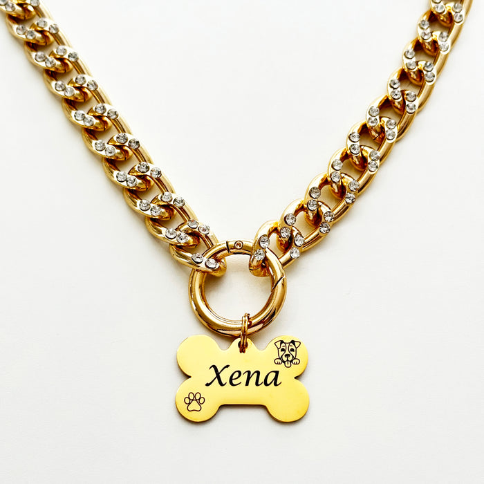 Dog Chain Collar Lightweight - Pet Necklace for Dog - Dog Gift for Pet Owner - DCN037