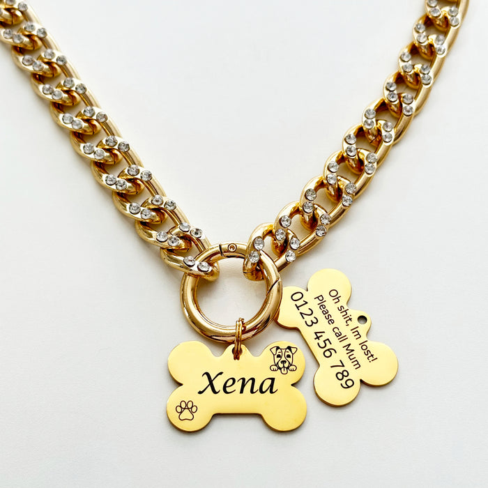 Dog Chain Collar Lightweight - Pet Necklace for Dog - Dog Gift for Pet Owner - DCN037