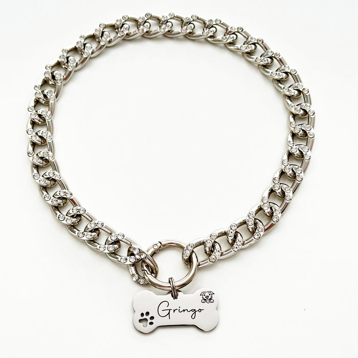 Custom Cuban Chain Link Pet Collar Lightweight - Gift for Dog Mum & Dad - DCN051