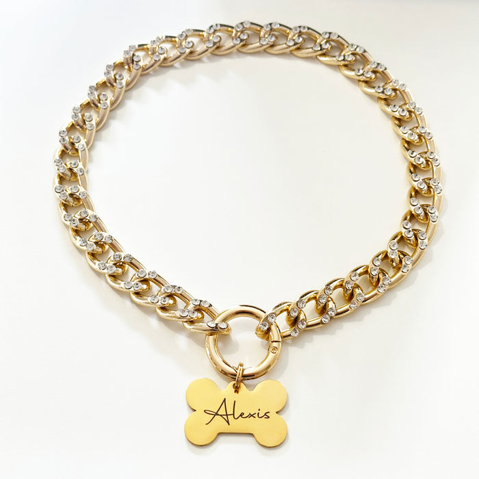 Lightweight Dog Chain Collar Necklace - Dog Necklace for Dog - Gift for Dog Mum or Dad - DCN033