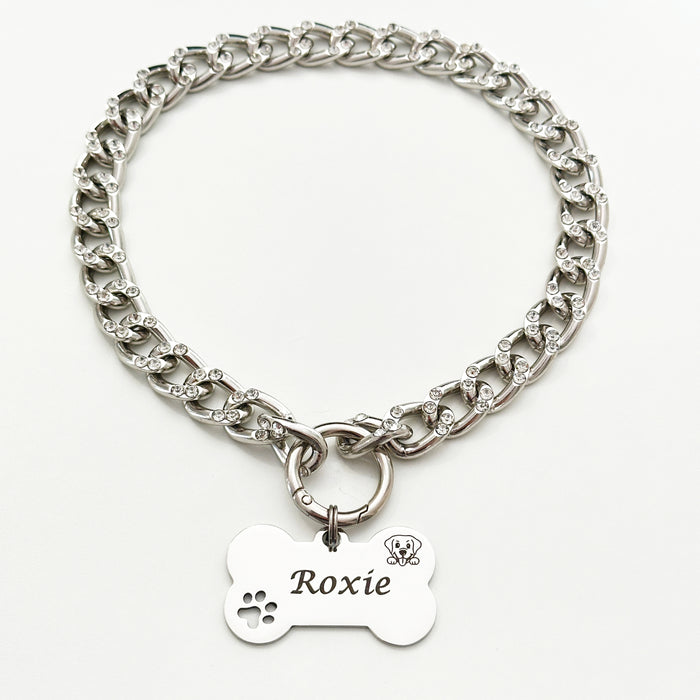 Cuban Chain Link Collar for Dog Lightweight Personalized - DCN049