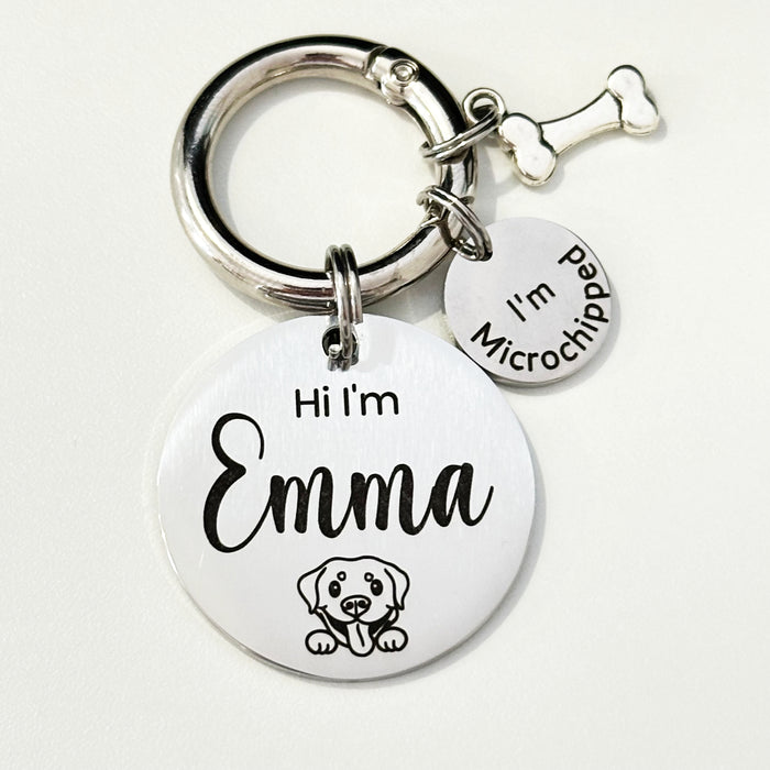 Dog Tags - Personalised Engraved Dog Tags Round "Fuck I'm lost!" Font Calligraphy DT019-3