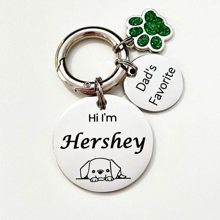 Dog Tags - Personalised Engraved Dog Tags Round "I think I'm lost!" -  DT008