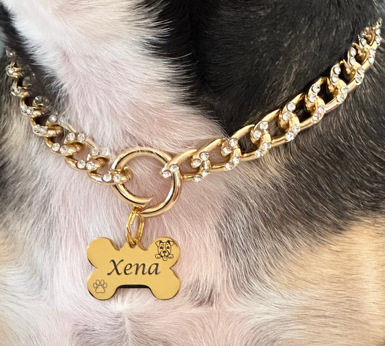 Dog Chain Collar Lightweight - Pet Necklace for Dog - Dog Gift for Pet Owner - DCN037