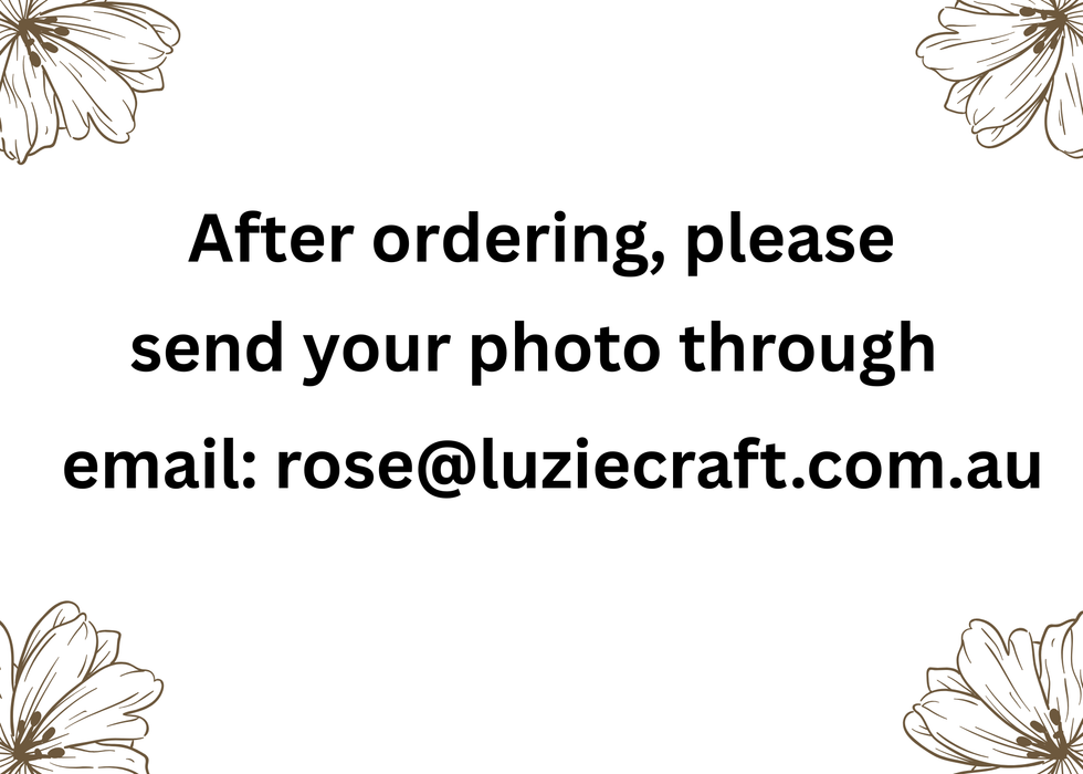 Personalised Dog Cat Photo Bouquet Charm – Engraved Pet Memorial Wedding Bouquet Keepsake Gift for Bride- BC15