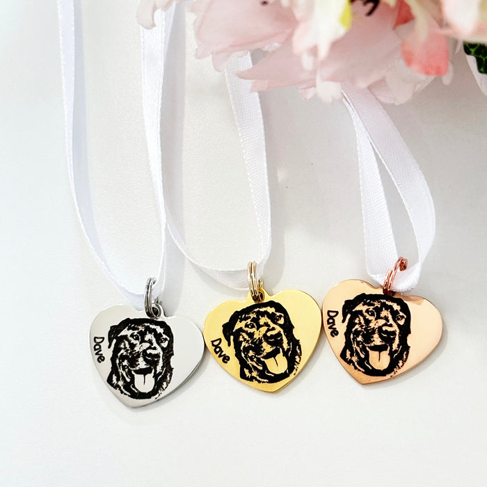 Personalised Cat Photo Bouquet Charm, Engraved Pet Bouquet Charm, Bride Wedding Gift, Keepsake Wedding Charm, Cat Memorial Bouquet Charm