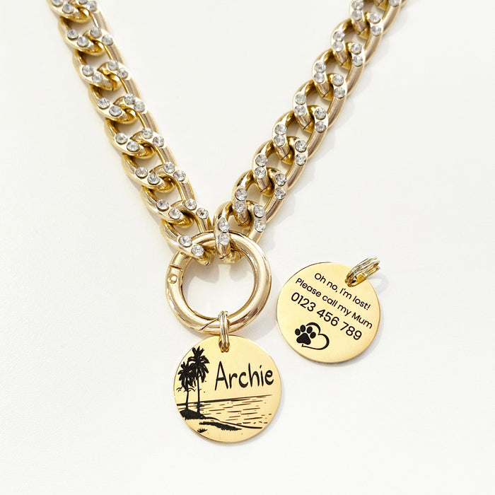 Lightweight Dog Chain Collar, Personalized Dog Necklace for Dog, Dog Gift, Fashion Dog Necklace, Cute Pet Necklace for Small to Large Dog