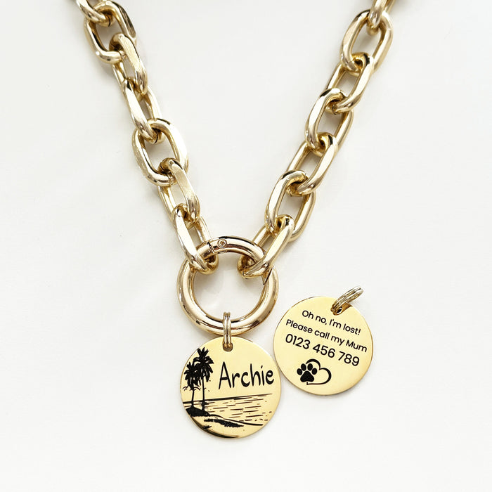 Lightweight Dog Chain Collar for Small to Large Dog, Personalized Dog Necklace for Dogs, Dog Gift, Fashion Dog Necklace, Cute Pet Necklace