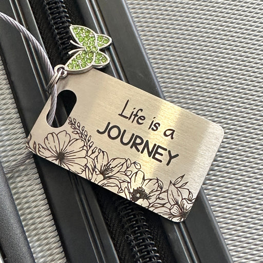 Personalised Luggage Tag Stainless Steel, Engraved Custom Suitcase Name Tag, Personalized Bag ID Tag, Stylish Luggage Tag, Gift for Travel