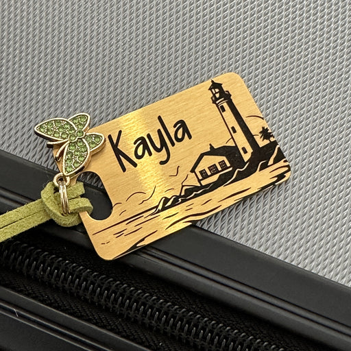 Personalized Engraved Luggage Tag Stainless Steel, Custom Travel Gifts, Bridesmaids Gift, Name Tag for Suitcase Backpack School Bag
