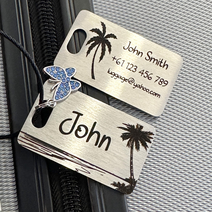 Personalised Gift for Bestman, Luggage Tag Engraved, Groomsment Proposal Gift, Custom Bridal Thank You Gift, Metal Luggage Tag, Bag Name tag
