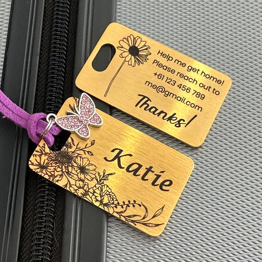 Custom Bridesmaid Gifts, Bridesmaid Luggage Tag Stainless Steel, Personalized Bridesmaid Thank You Gift, Made of Honor Proposal Gift