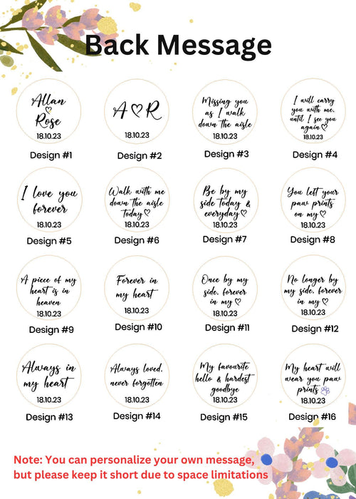 Personalized Dog Photo Bouquet Charm, Engraved Pet Bouquet Charm, Bride Wedding Gift, Keepsake Wedding Charm, Dog Memorial Bouquet Charm