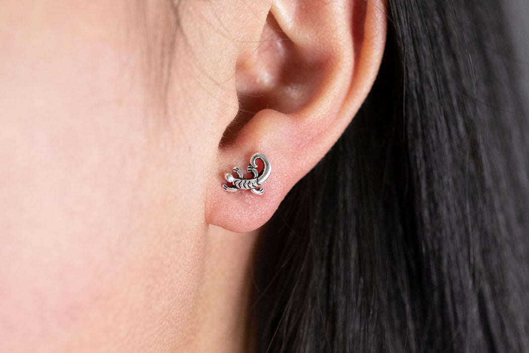 Lizard Earrings Sterling Silver/Lizard Stud Earrings/Lizard Earrings/3D Lizard Earrings/Hypoallergenic Earring/Gecko Earrings/Lizard Studs