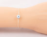 Dainty Pearl Bracelet Sterling Silver/Swarovski Pearl Bracelet/Everyday Bracelet/Simple Pearl Bracelet/Light Blue Pearl Bracelet/Gift Idea