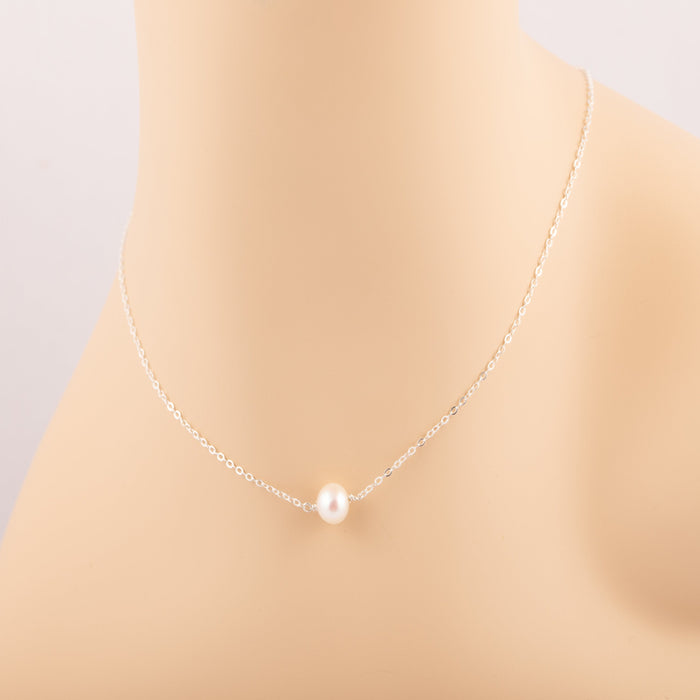 Akoya Pearl Necklace for Women Sterling Silver Australia Gift for Her Mum Friend Bridesmaid - Necklace for Bride and Bridesmaids - N019