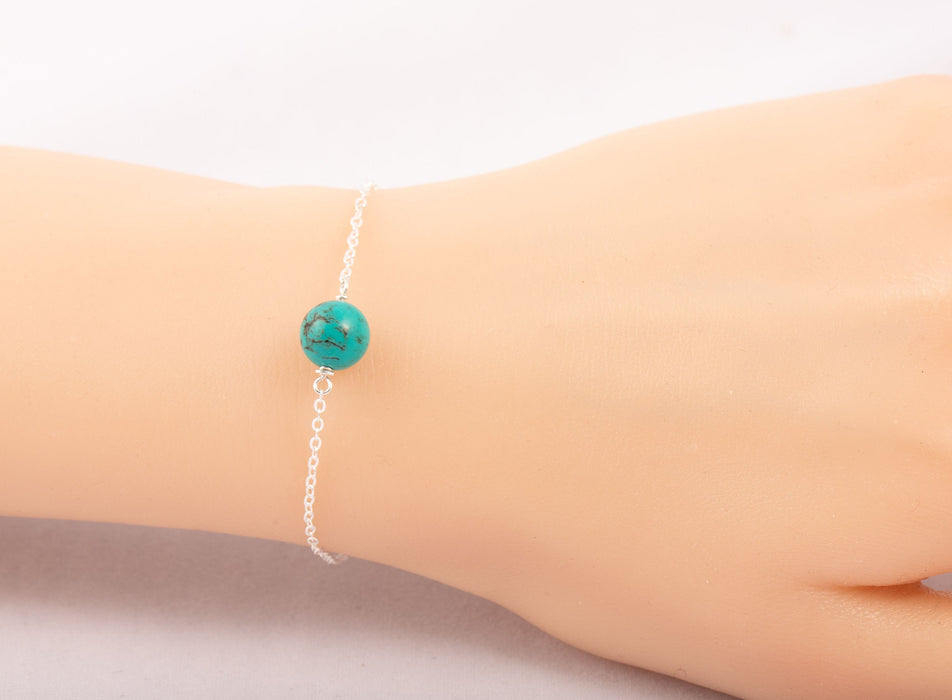 Turquoise Bracelet for Women Sterling Silver December Birtsthstone Gift for Her Australia - B038