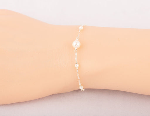 Elegant Pearl Bracelet Sterling Silver, Swarovski Pearl Bracelet, Everyday Bracelet, Pearl Bracelet, Dainty Pearl Bracelet, Bridesmaids Gift