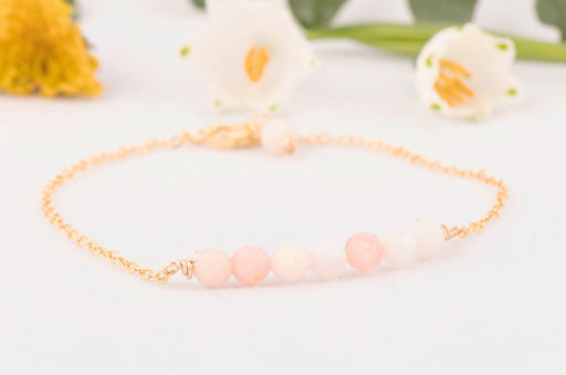 Opal Bracelet Sterling Silver, October Birthstone Bracelet, Pink Opal Bar Bracelet, Opal Bracelet, Opal Gemstone Bracelet, Gemstone Bracelet