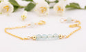 Natural Aquamarine Bracelet/Birthstone Bracelet Sterling Silver/Aquamarine Bracelet/March Birthstone Bracelet/Aquamarine Birthstone Bracelet