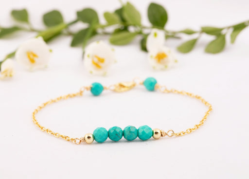 Turquoise Bracelet Sterling Silver, Turquoise Bracelet, December Gemstone Bracelet, Turquoise Gemstone Bracelet, Dainty Turquoise Bracelet