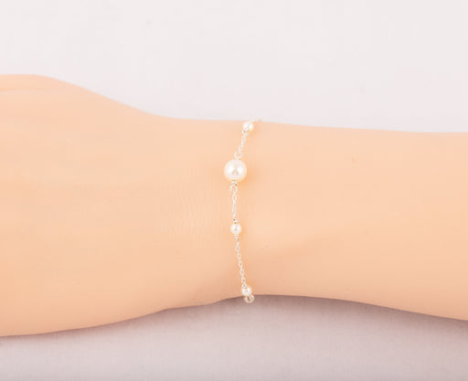 Elegant Pearl Bracelet Sterling Silver, Swarovski Pearl Bracelet, Everyday Bracelet, Pearl Bracelet, Dainty Pearl Bracelet, Bridesmaids Gift