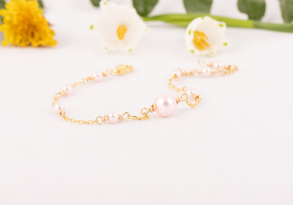 Pearl Bracelet Sterling Silver, Swarovski Pearl Bracelet, Pearl Bracelet, Everyday Bracelet, Pearl Bracelet, Pink Pearl Bracelet, Gift Ideas