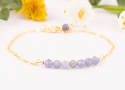 Tanzanite Bracelet Sterling Silver, December Birthstone Bracelet, Birthstone Bracelet, Tanzanite Bracelet, Natural Tanzanite Bracelet