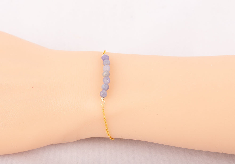 Tanzanite Bracelet Sterling Silver, December Birthstone Bracelet, Birthstone Bracelet, Tanzanite Bracelet, Natural Tanzanite Bracelet