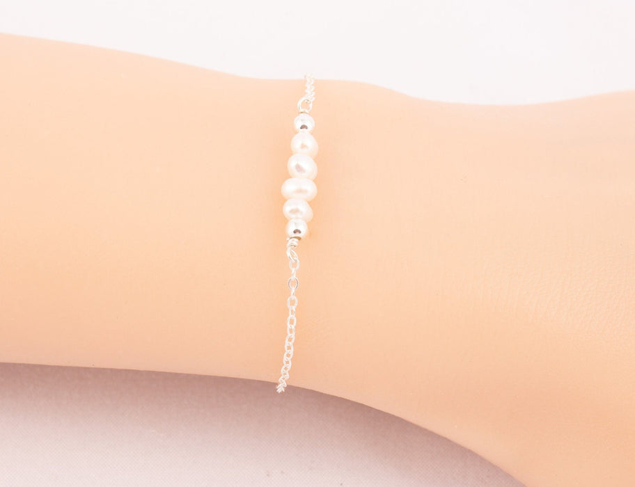 Fresh Water Pearl Bracelet, Pearl Bracelet Sterling Silver, Pearl Bracelet, June Birthstone Bracelet, Dainty Pearl Bracelet, Gift for Her