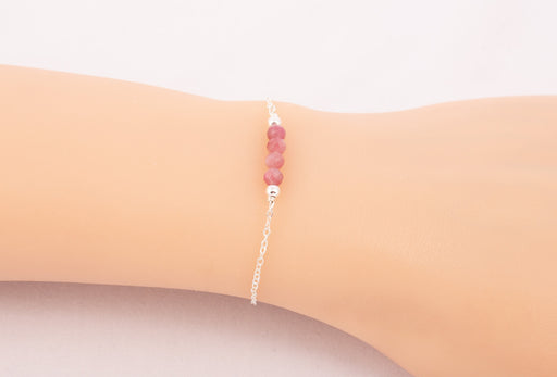 Tourmaline Bracelet Sterling Silver, Tourmaline Bracelet, October Birthstone Bracelet, Pink Tourmaline Bracelet, Tourmaline Bracelet Silver