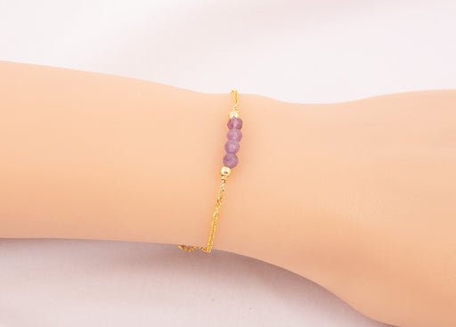 Natural Amethyst Bracelet/Birthstone Bracelet Sterling Silver/Amethyst Bracelet/February Birthstone Bracelet/Amethyst Gemstone Bracelet