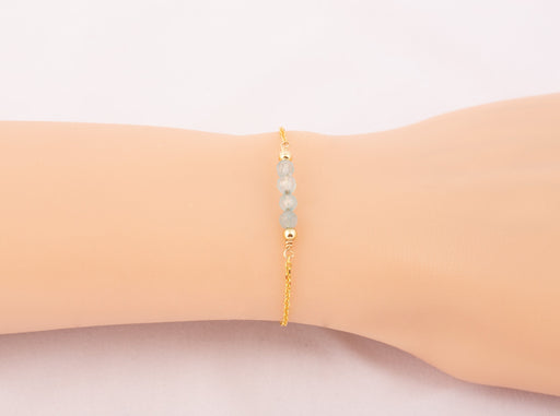 Natural Aquamarine Bracelet/Birthstone Bracelet Sterling Silver/Aquamarine Bracelet/March Birthstone Bracelet/Aquamarine Birthstone Bracelet