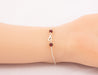 Garnet Bracelet, Birthstone Bracelet Sterling Silver, Dainty Garnet Bracelet, January Birthstone Bracelet, Garnet Birthstone Bracelet