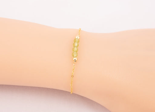 Peridot Bracelet Sterling Silver, Dainty Peridot Bracelet, Peridot Bracelet, August Birthstone Bracelet, Birthstone Bracelet for Women