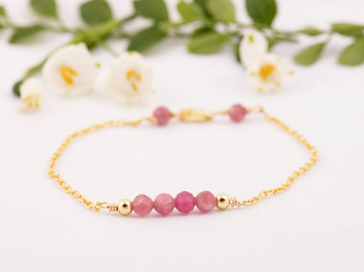 Tourmaline Bracelet Sterling Silver, Tourmaline Bracelet, October Birthstone Bracelet, Pink Tourmaline Bracelet, Tourmaline Bracelet Gold