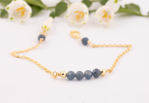 Sapphire Bracelet Sterling Silver, Sapphire Bracelet, September Birthstone Bracelet, Sapphire Birthstone Bracelet, Dainty Sapphire Bracelet