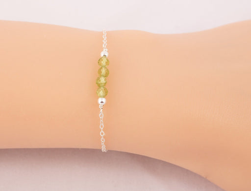 Peridot Bracelet Sterling Silver, Peridot Birthstone Bracelet, Peridot Bracelet, August Birthstone Bracelet, Birthstone Bracelet for Women