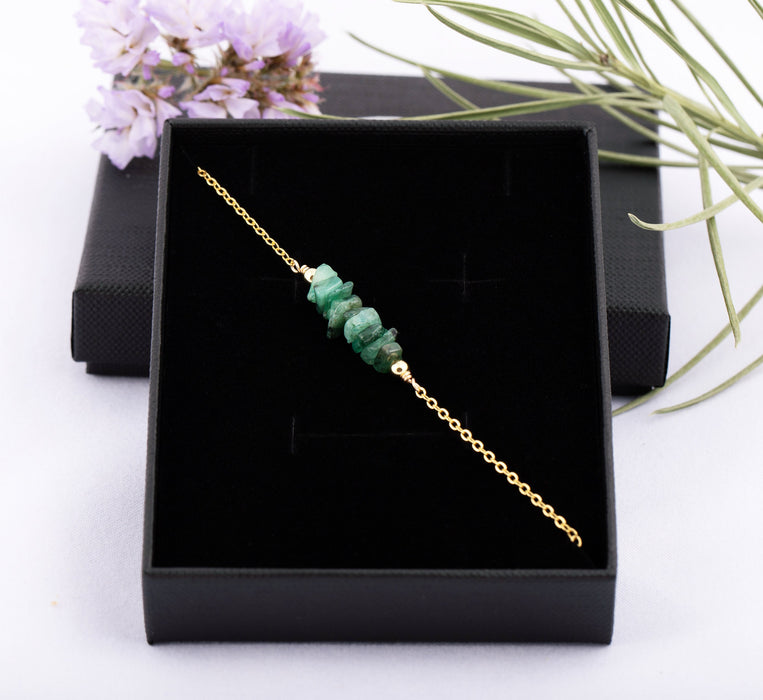 Emerald on sale birthstone bracelet