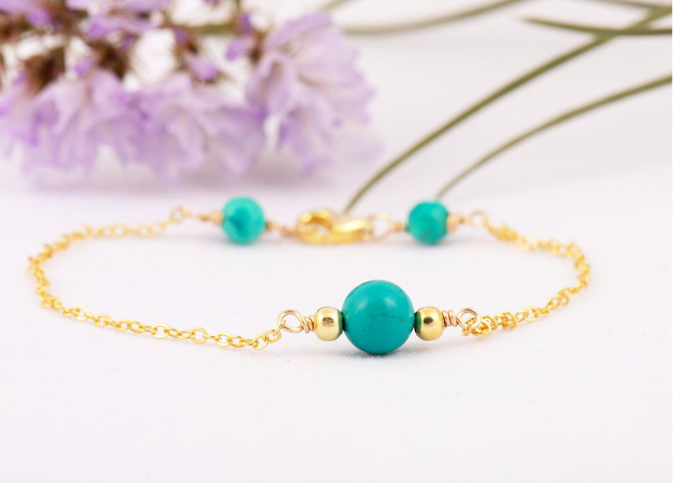 Turquoise Bracelet Sterling Silver, Turquoise Bracelet, December Birthstone Bracelet, Turquoise Birthstone Bracelet, Everyday Bracelet