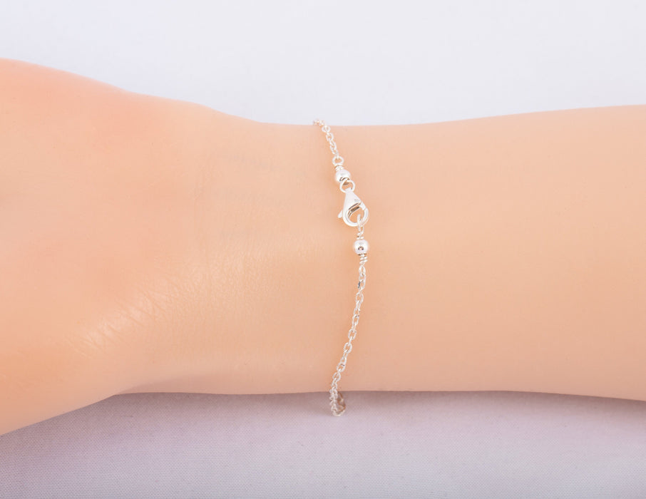 Rose Quartz Bracelet Anklet Sterling Silver/Rose Quartz Bracelet/Natural Rose Quartz Anklet/Bracelet for Kids/Matching Jewelry/Mum Gift