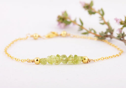 Peridot Bracelet Sterling Silver, Raw Peridot Bracelet, Peridot Bracelet, August Birthstone Bracelet, Peridot Bracelet Gold, Gift for Her