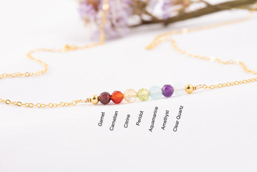 7 Chakra Necklace, Sterling Silver 7 Chakra Necklace, 7 Chakra Necklace for Women, Seven Chakra Necklace, 7 Chakra Necklace Gold