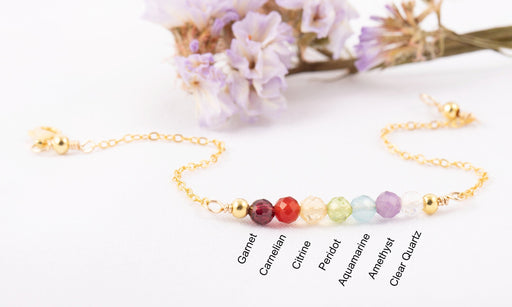 7 Chakra Bracelet, 7 Chakra Crystal Bracelet, 7 Chakra Healing Bracelet, 7 Chakras Bracelet Sterling Silver, Healing Crystal Bracelet