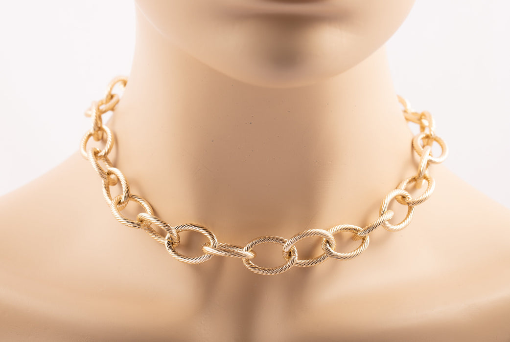 Lightweight Gold Chunky Chain Necklace/Non Tarnish Chunky Chain Necklace/Chunky Chain Necklaces Women/Fashion Necklace/Classy Necklace