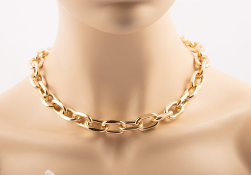 Lightweight Gold Chunky Chain Necklace/Chunky Chain Necklace/Chunkly Necklace for Women/Gold Statement Necklace/Chunky Chain Link Necklace