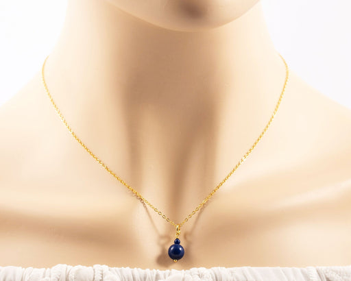 Blue Pearl Necklace S925 Sterling Silver 18k Gold Plated/Swarovski Pearl Necklace/Pearl Bridal Necklace/Pearl Necklace Gold/Brides Gift