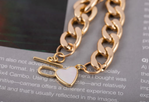 Lightweight Gold Bracelet/Toggle Clasp Bracelet/Chunkly Chain Bracelet/Gold Toggle Bracelet/Chunky Chain Link Bracelet/Toggle Bracelet