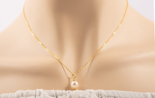 Pearl Necklace 925 Sterling Silver 18k Gold Plated/Fresh Water Pearl Necklace/Pearl Bridal Necklace/Pearl Pendant Necklace/Dainty Necklace