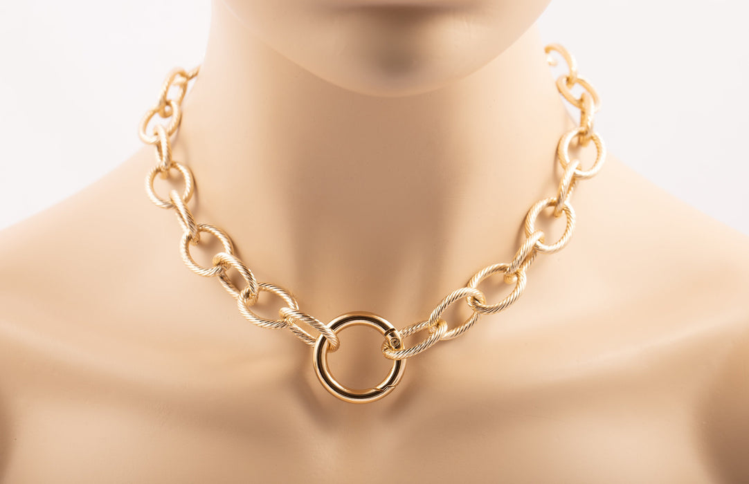 Lightweight Gold Chunky Chain Necklace/Non Tarnish Chunky Chain Necklace/Chunky Chain Necklaces Women/Fashion Necklace/Classy Necklace